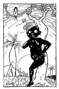 Desenho antigo do Saci-pererê, de Monteiro Lobato