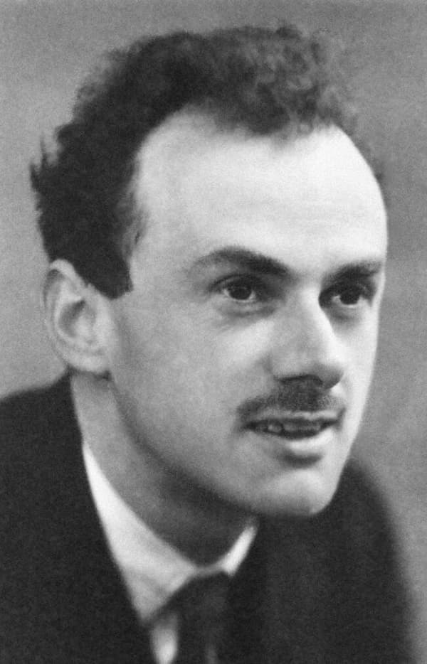 Retrato em preto e branco de Paul Dirac jovem