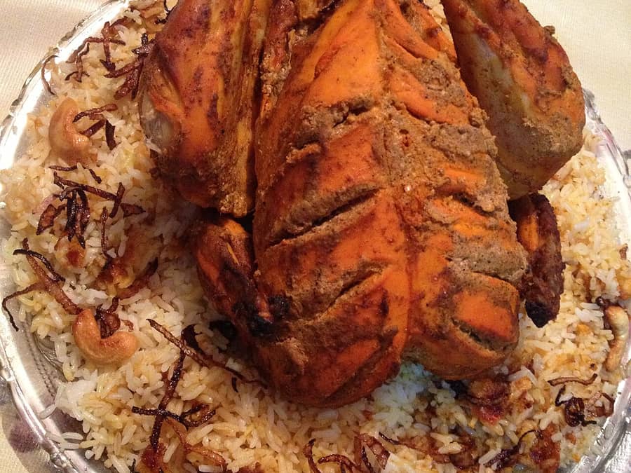Frango assado com batatas
