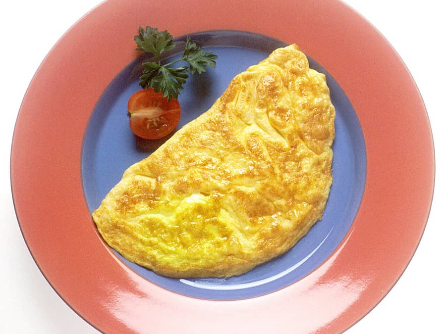 Omelete de queijo minas