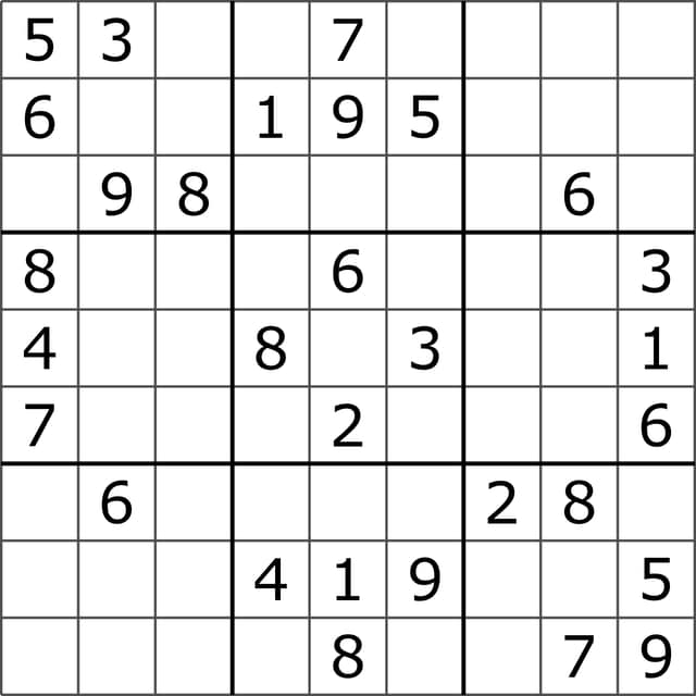 Sudoku 9 × 9